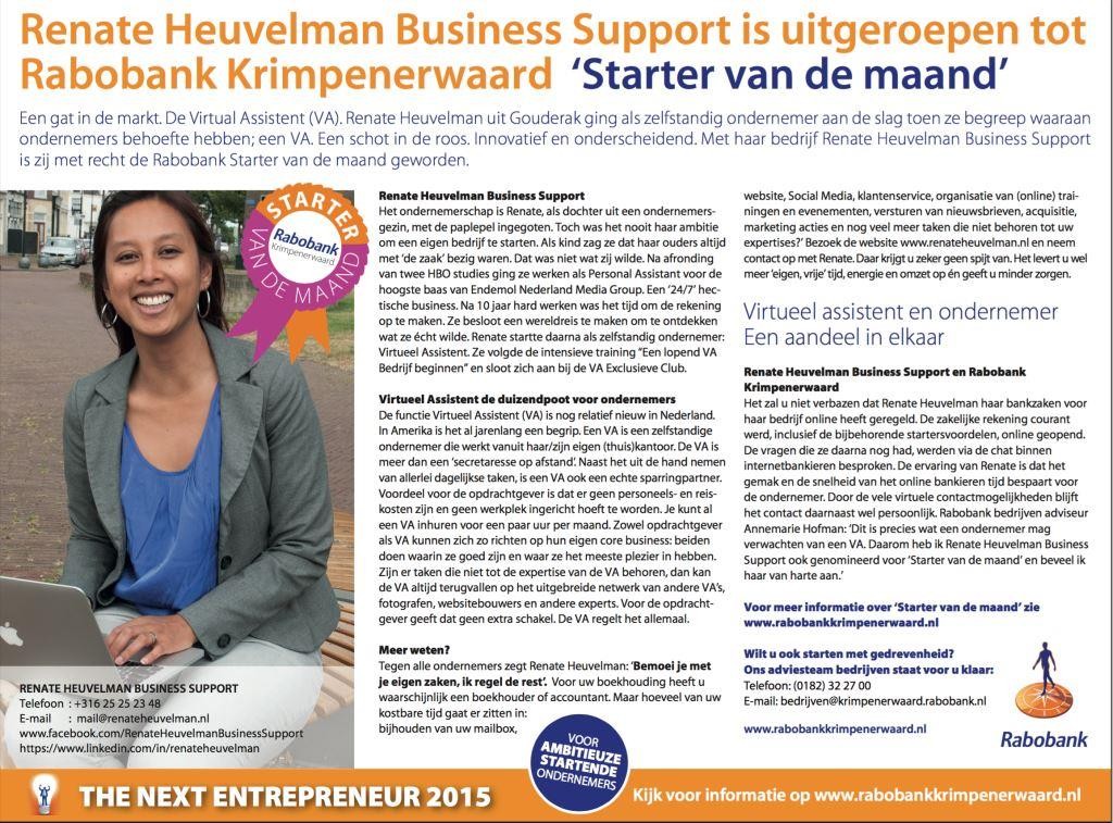 Rabobank-intvu-Starter-van-de-Maand-Renate-Heuvelman-Business-Support klein