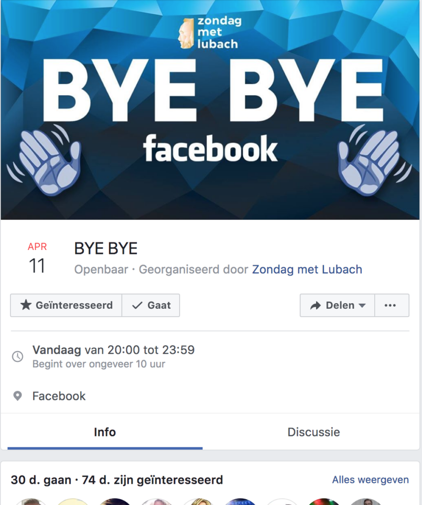 Bye Bye Facebook